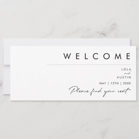 Moderne minimalistische hellingskaart (Achterkant)