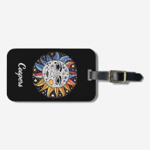 Moderne minimalistische hemelzon maan monogram