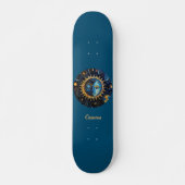 Moderne minimalistische hemelzon maan monogram persoonlijk skateboard (Voorkant)
