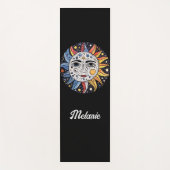 Moderne minimalistische hemelzon maan monogram yogamat (Voorkant)