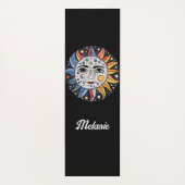 Moderne minimalistische hemelzon maan monogram yogamat (Achterkant)