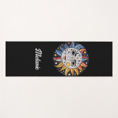 Moderne minimalistische hemelzon maan monogram yogamat (Voorkant (horizontaal))