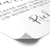 Moderne Minimalistische Herdenkings- en Rouwtafel Poster (Hoek)