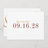 Moderne, minimalistische herdenkingsbruiloft, beha aankondigingskaart (Voorkant / Achterkant)