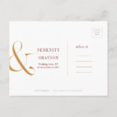 Moderne, minimalistische herdenkingsbruiloft, beha aankondigingskaart (Achterkant)