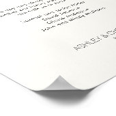 Moderne minimalistische herdenkingsbruiloft poster (Hoek)