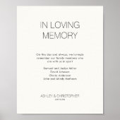 Moderne minimalistische herdenkingsbruiloft poster (Voorkant)