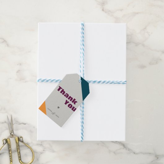 Moderne Minimalistische Herfst Bedankjes Cadeautag Cadeaulabel (Met Touw)