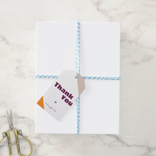 Moderne Minimalistische Herfst Bedankjes Cadeautag Cadeaulabel (Met Touw)