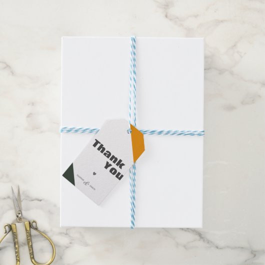 Moderne Minimalistische Herfst Bedankjes Cadeautag Cadeaulabel (Met Touw)