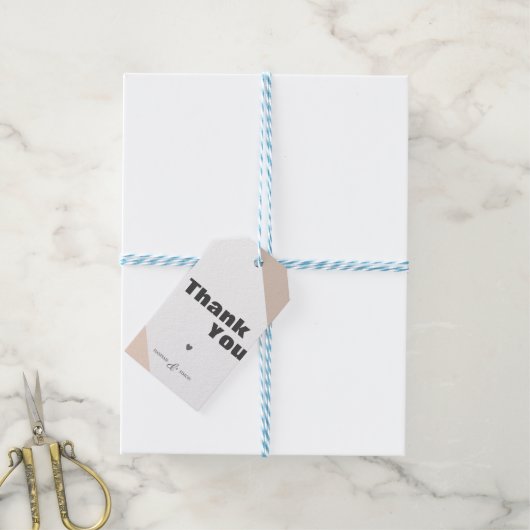 Moderne Minimalistische Herfst Bedankjes Cadeautag Cadeaulabel (Met Touw)