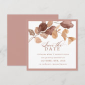 Moderne Minimalistische Herfstbladeren Save the Da Date (Voorkant / Achterkant)