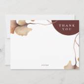 Moderne minimalistische herfstbloemen bedankkaart (Voorkant)