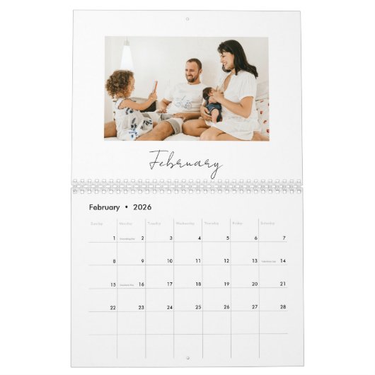 Moderne, minimalistische herinneringen uit de mult kalender (Feb 2026)