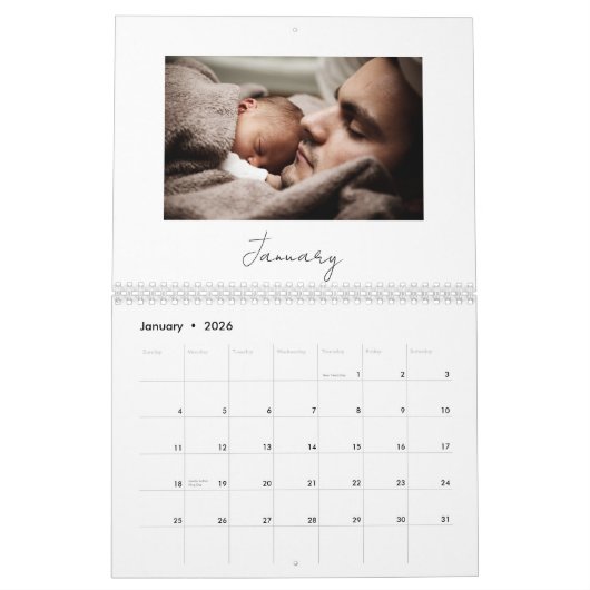 Moderne, minimalistische herinneringen uit de mult kalender (Jan 2026)