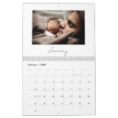 Moderne, minimalistische herinneringen uit de mult kalender (Jan 2027)