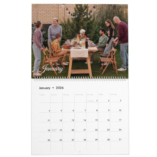 Moderne minimalistische herinneringen uit de multi kalender (Jan 2026)