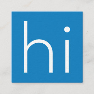 Moderne minimalistische HI - mijn naam is design - Vierkante Visitekaartje