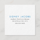 Moderne minimalistische HI - mijn naam is design - Vierkante Visitekaartje (Achterkant)