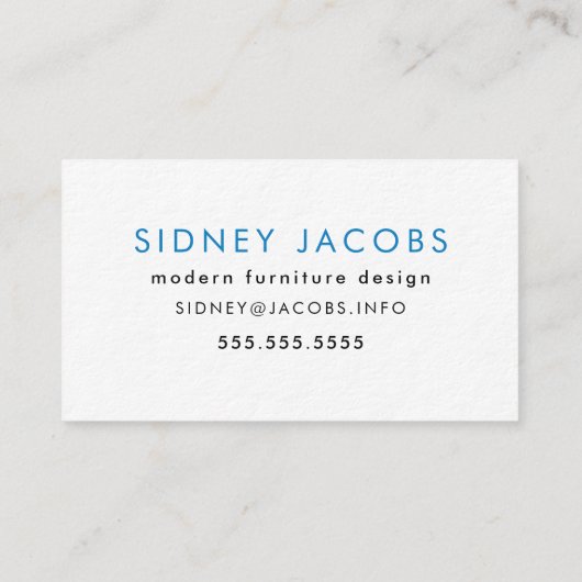 Moderne minimalistische HI - mijn naam is design - Visitekaartje (Achterkant)