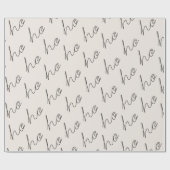 Moderne minimalistische ho ho ho ho kerst cadeaupapier (Vlak)