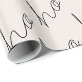 Moderne minimalistische ho ho ho ho kerst cadeaupapier (Rol Hoek)