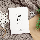 Moderne minimalistische Ho ho ho kerstvakantie Kaa Feestdagenkaart