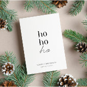 Moderne minimalistische Ho ho ho kerstvakantie Kaa Feestdagenkaart