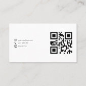Moderne Minimalistische Hoekframe QR-code Visitekaartje (Achterkant)