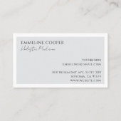 Moderne minimalistische holistische geneeskunde visitekaartje (Achterkant)