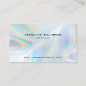 Moderne minimalistische holografische professional afsprakenkaartje (Achterkant)