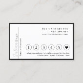 Moderne Minimalistische Holografische Zilveren Loy Visitekaartje (Achterkant)