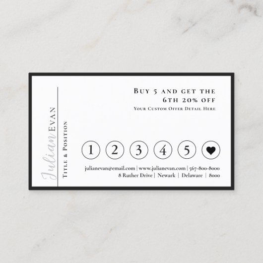 Moderne Minimalistische Holografische Zilveren Loy Visitekaartje (Achterkant)