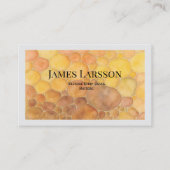 Moderne minimalistische honingraatstructuur visitekaartje (Voorkant)