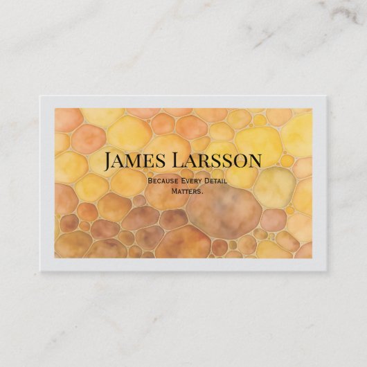 Moderne minimalistische honingraatstructuur visitekaartje (Voorkant)