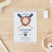 Moderne minimalistische honkbalbeslag op verjaarda kaart