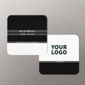 Moderne minimalistische horizontale strepen vierkante visitekaartje