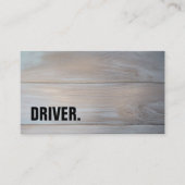 Moderne minimalistische houten board DRIVER Profes Visitekaartje (Voorkant)