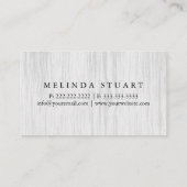 Moderne minimalistische houten board DRIVER Profes Visitekaartje (Achterkant)