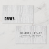 Moderne minimalistische houten board DRIVER Profes Visitekaartje (Voorkant / Achterkant)