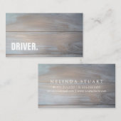 Moderne minimalistische houten board DRIVER Profes Visitekaartje (Voorkant / Achterkant)