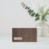 Moderne minimalistische houten board DRIVER Profes Visitekaartje (Staand voorkant)