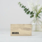 Moderne minimalistische houten board DRIVER Profes Visitekaartje (Staand voorkant)
