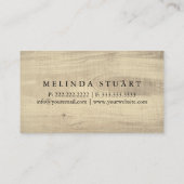 Moderne minimalistische houten board DRIVER Profes Visitekaartje (Achterkant)