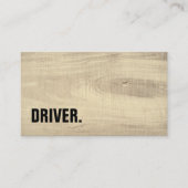 Moderne minimalistische houten board DRIVER Profes Visitekaartje (Voorkant)