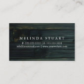 Moderne minimalistische houten board DRIVER Profes Visitekaartje (Achterkant)