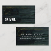 Moderne minimalistische houten board DRIVER Profes Visitekaartje (Voorkant / Achterkant)