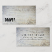Moderne minimalistische houten board DRIVER Profes Visitekaartje (Voorkant / Achterkant)