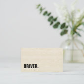 Moderne Minimalistische Houten Driver Professionee Visitekaartje (Staand voorkant)