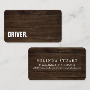 Moderne Minimalistische Houten Driver Professionee Visitekaartje
